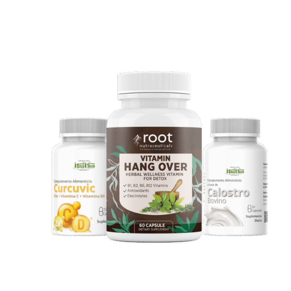root hang over + isis calostro + isis curcubic